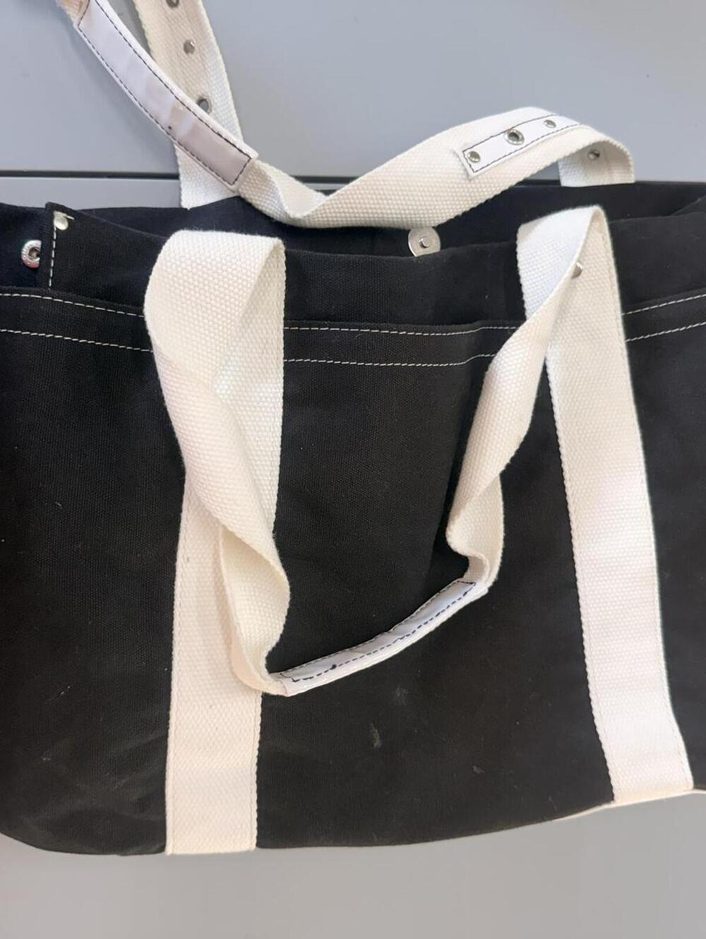 Slinky Brand Black and Tote Shoulder Bag with Adjustable Straps
